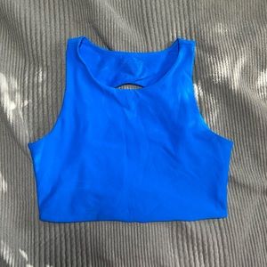 Vibrant blue workout top